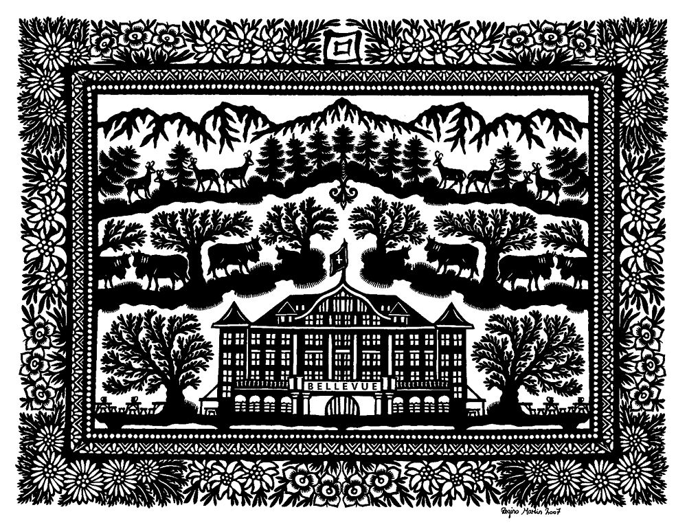 Scherenschnitt Hotel Bellevue