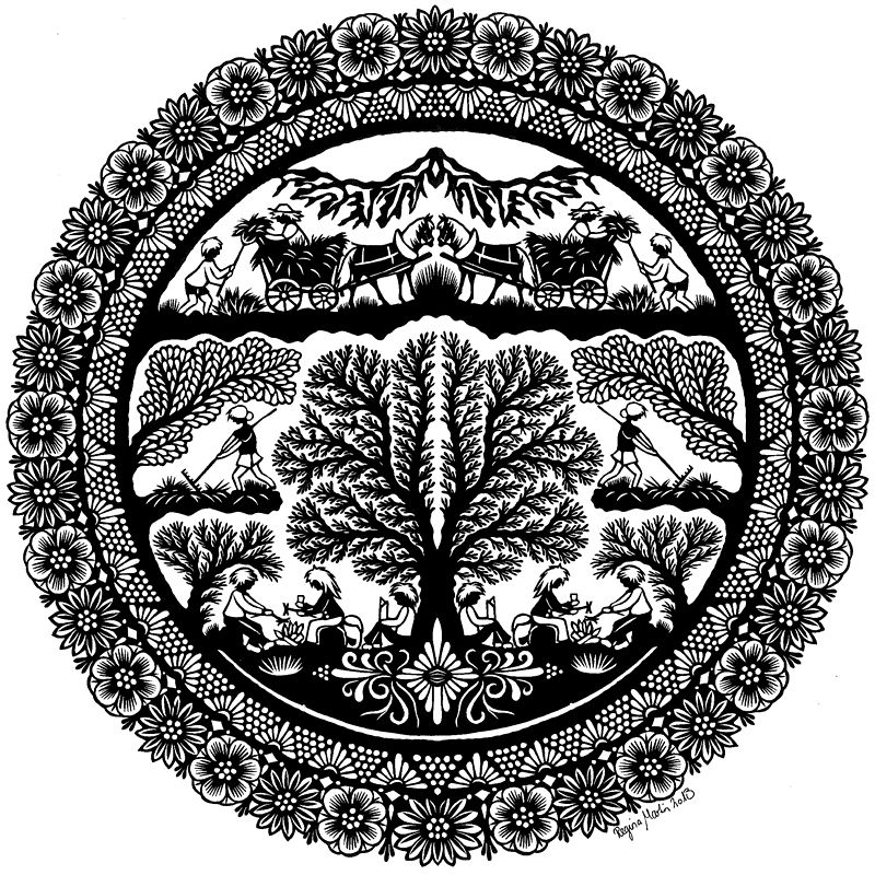 Scherenschnitt Sommer